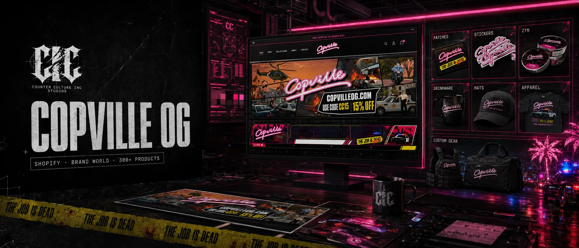 Copville OG — Shopify brand world, 300+ products