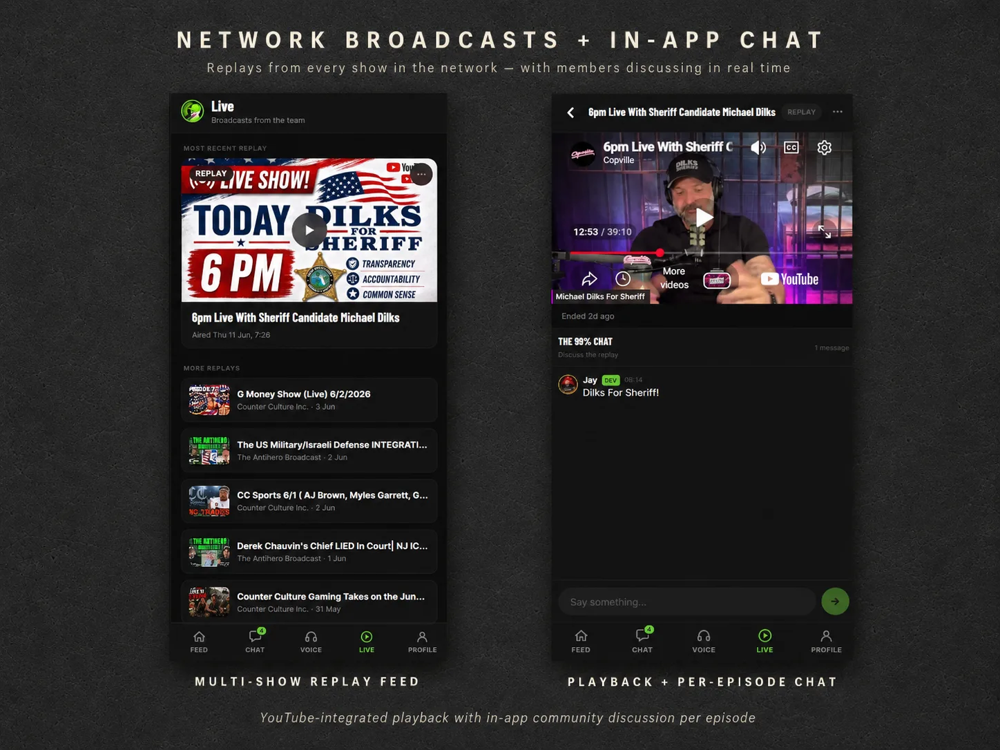 Live tab