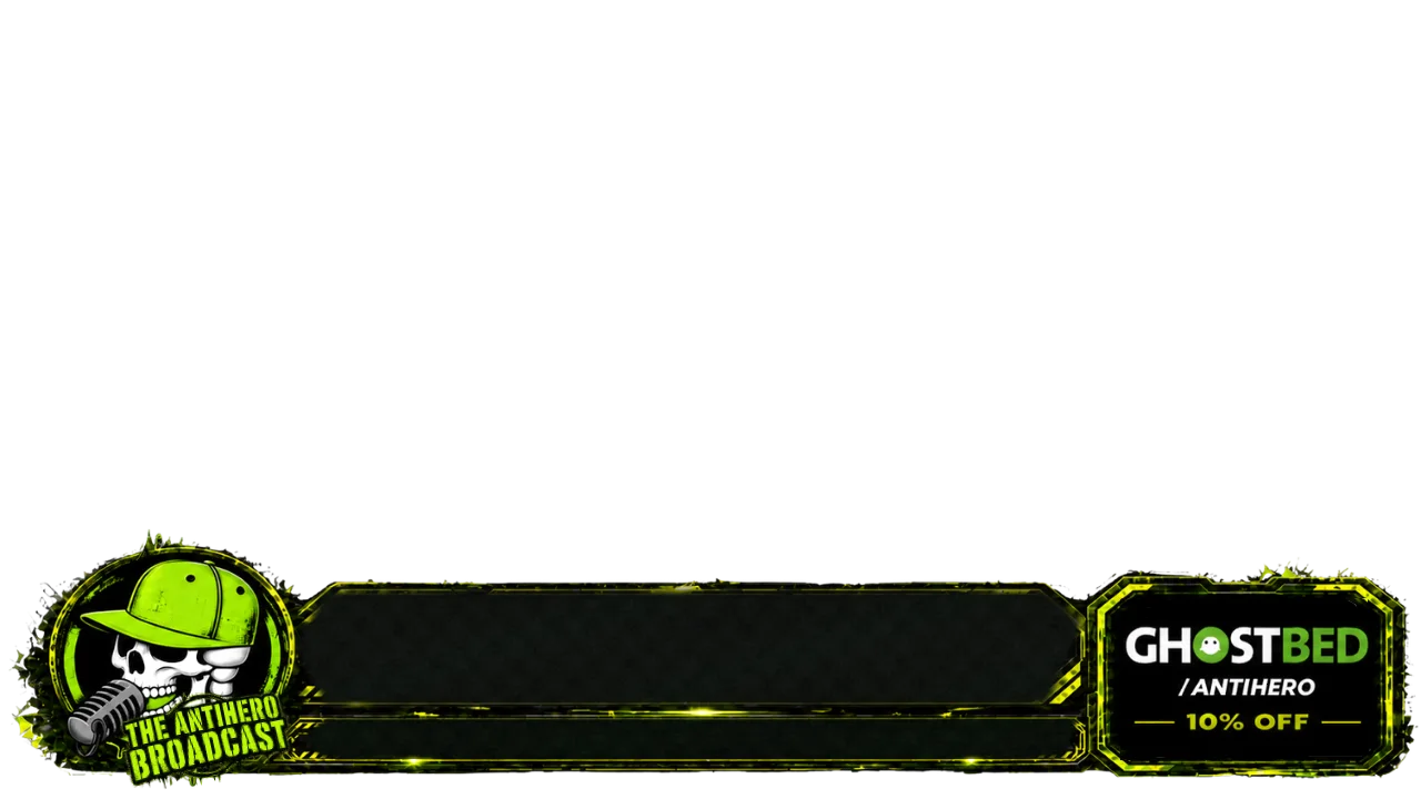 Antihero banner, GhostBed sponsor